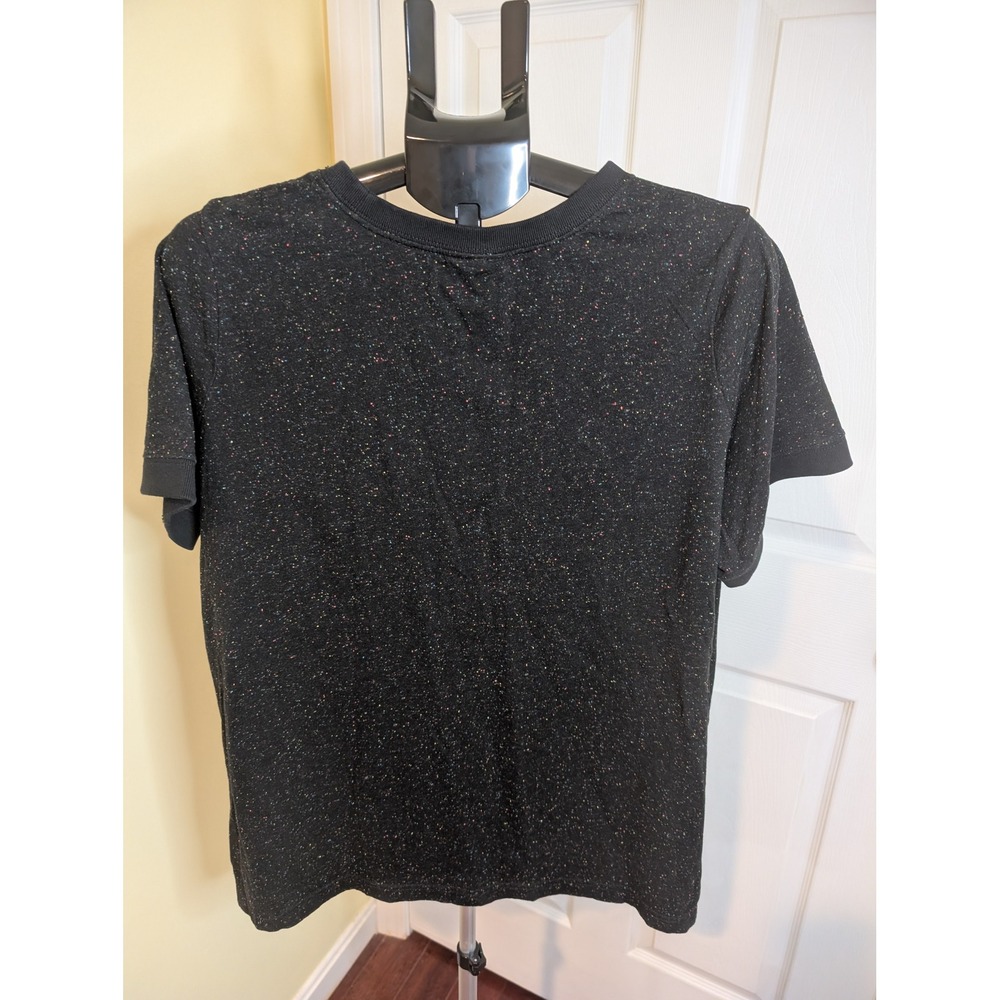 Nike T-Shirt Black Just Do It Rainbow Space Dye Speckled - Size 2X - Picture 2 of 5